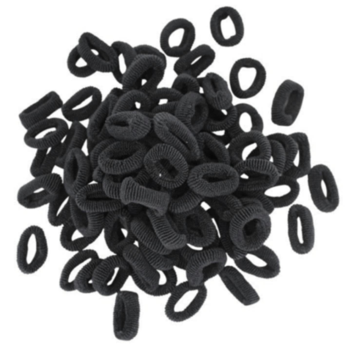 Baby Hair Ties Seamless Small Elastic 100pc Hair Ponios Ponytail Holders Hair Bands Hair Bobbles For Baby, Kids, Girls, Toddler, Children